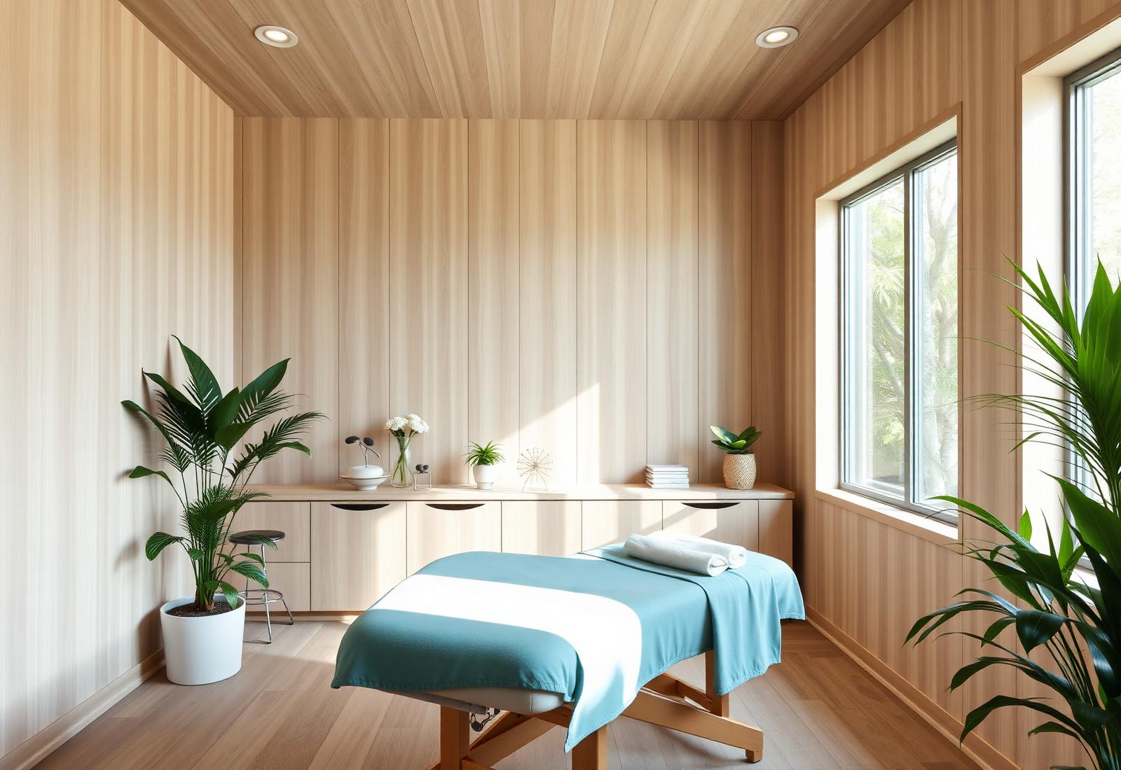 Bright modern wellness clinic interior